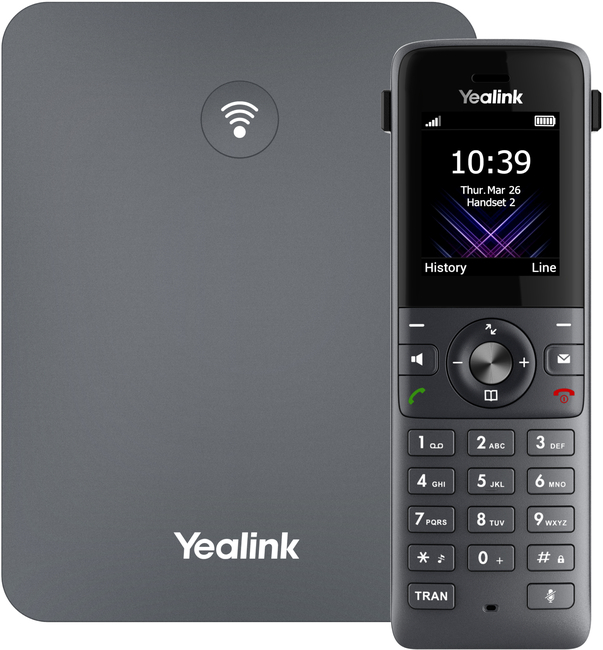 Photograph of Yealink W73P DECT (Base and W73H Handset)